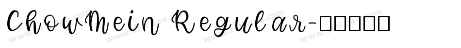 ChowMein Regular字体转换
